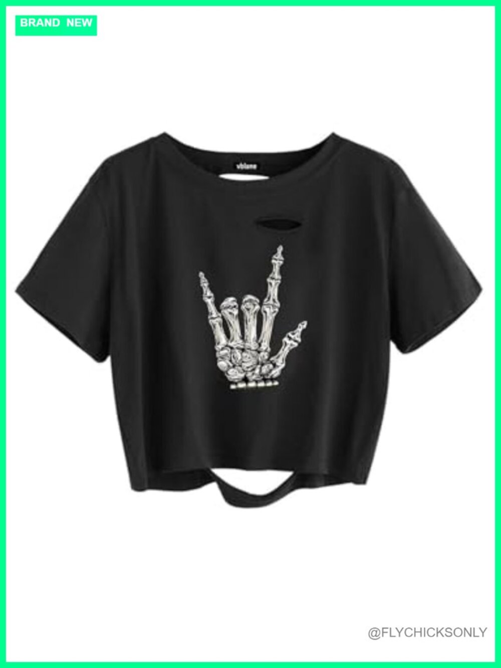 Oversized Cropped Graphic T-Shirt Distressed Boxy Loose Fit Short Sleeve